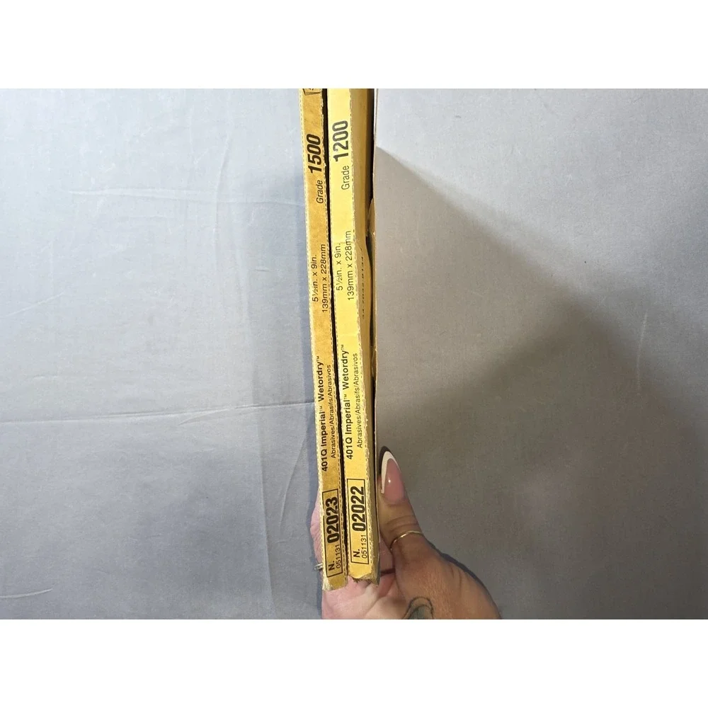 3M 401Q Imperial Wetordry Sandpaper 1500 Grit Lot of 2 Packs 73 Sheets Total
